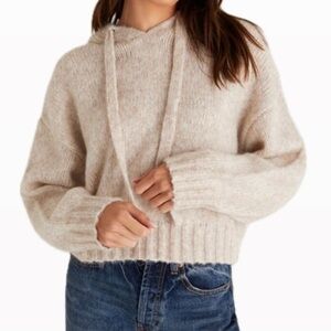 Z Supply Cream Knit Hoodie